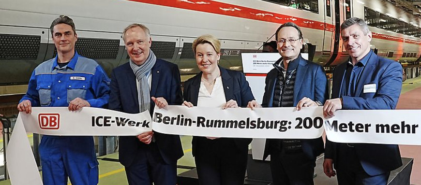 MEHR PLATZ FÜR BESSERE ZÜGE: HALLENERWEITERUNG IM ICE-WERK RUMMELSBURG EINGEWEIHT